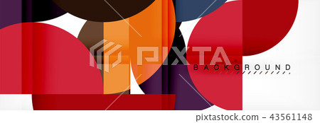 Circle modern geometrical abstract background illustration 43561148