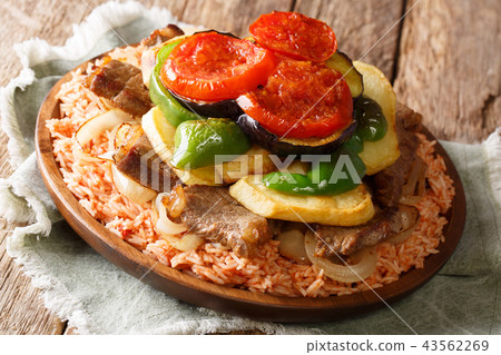 Summer Arabic dinner rice with beef 43562269