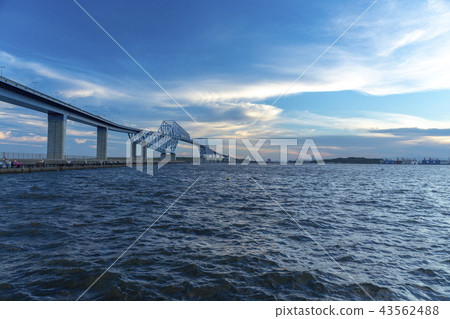 門橋東京灣東京羽田跑道路線橋海船通門 門橋東京灣東京羽田跑道路線橋海船通門 43562488