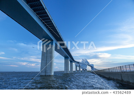門橋東京灣東京羽田跑道路線橋海船通門 門橋東京灣東京羽田跑道路線橋海船通門 43562489