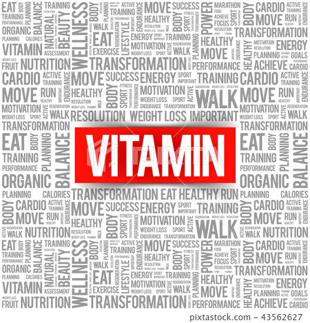 VITAMIN word cloud collage 43562627