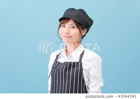 Cafe bakery staff clerk 43564391