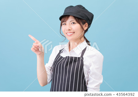 Cafe bakery staff clerk 43564392