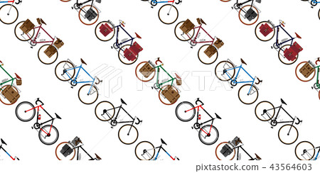 bicycle Seamless Pattern vector cycling isolated 43564603