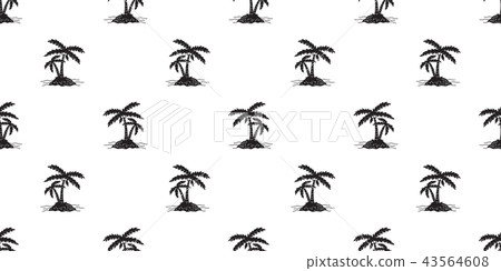 palm tree Seamless Pattern Coconut tree vector 43564608