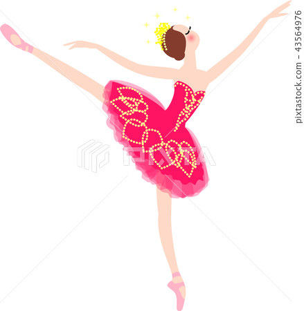 Ballet ballerina arabesque dark pink Ballet ballerina arabesque dark pink 43564976