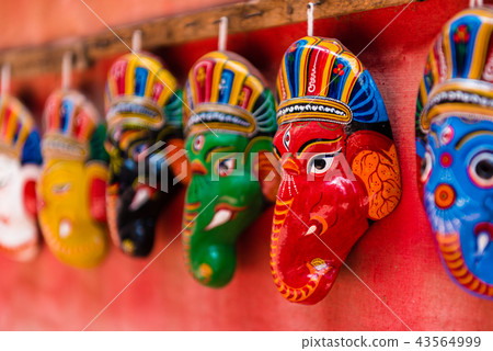 Traditional masks in Bhatktapur city, Nepal. Traditional masks in Bhatktapur city, Nepal. 43564999