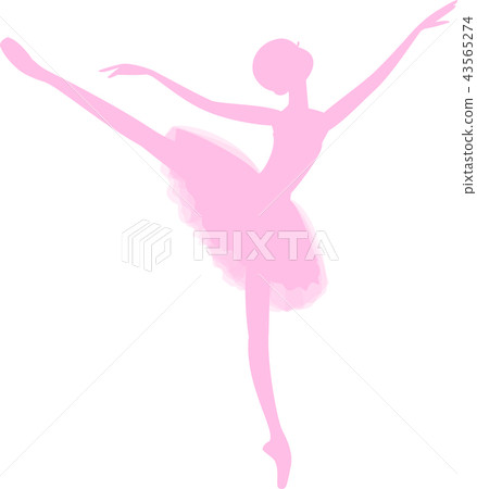 Ballet ballerina silhouette arabesque pink Ballet ballerina silhouette arabesque pink 43565274