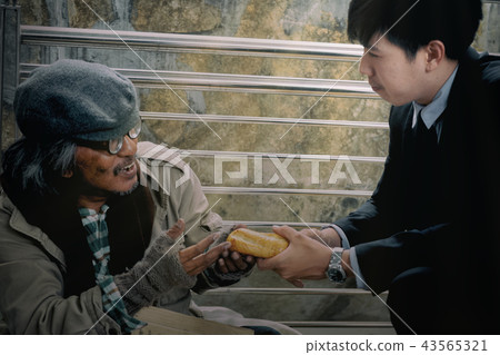 Dirty homeless in the city 43565321