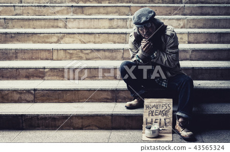Dirty homeless in the city Dirty homeless in the city 43565324