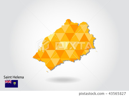 Geometric polygonal style vector map 43565827