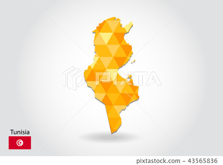 Geometric polygonal style vector map 43565836