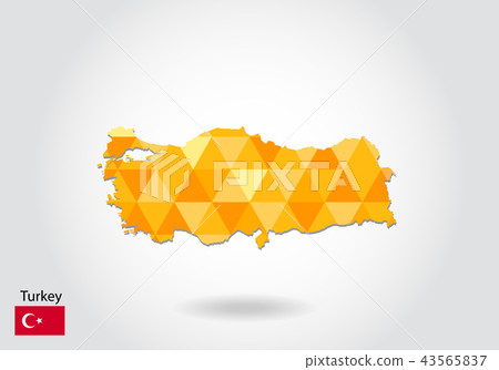 Geometric polygonal style vector map 43565837