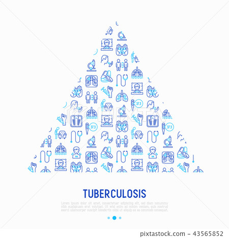 Tuberculosis concept in triangle Tuberculosis concept in triangle 43565852