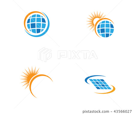Solar logo energy icon 43566027