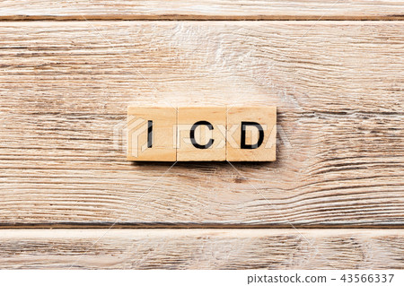 icd word written on wood block. icd word written on wood block. 43566337