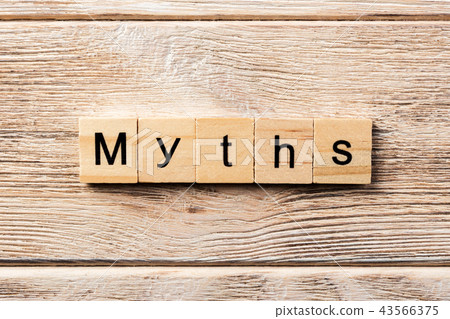 myths word written on wood block. myths word written on wood block. 43566375