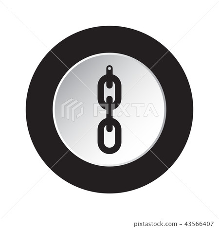 round black, white icon - hanging chain with hole round black, white icon - hanging chain with hole 43566407