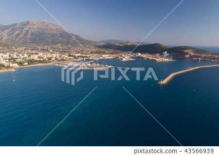 Aerial view of the city Bar and port Aerial view of the city Bar and port 43566939