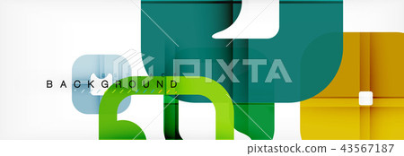 Square geometric background, multicolored template for business or technology presentation or web 43567187