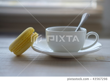 Cup of coffee and macaroon cake Cup of coffee and macaroon cake 43567298