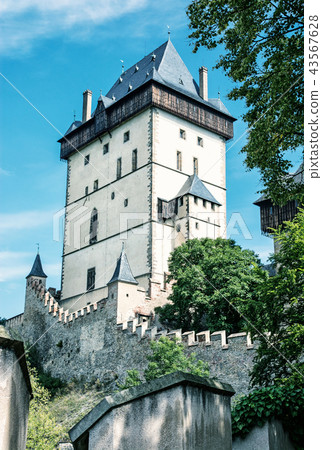 Karlstejn castle, Czech, blue filter 43567628