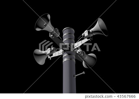 Disaster prevention broadcast image (black background) 43567666