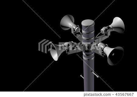 Disaster prevention broadcast image (black background) 43567667