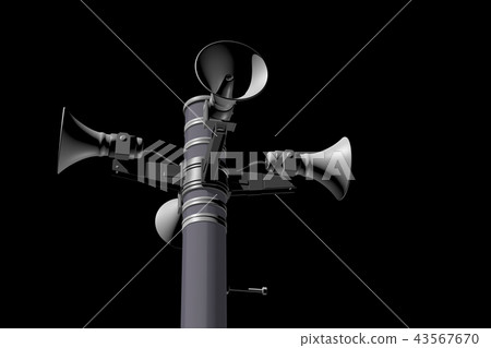 Disaster prevention broadcast image (black background) 43567670