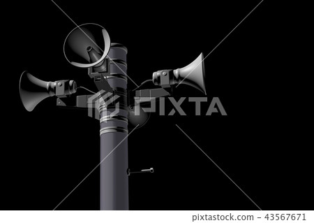 Disaster prevention broadcast image (black background) 43567671