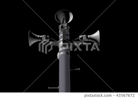 Disaster prevention broadcast image (black background) 43567672