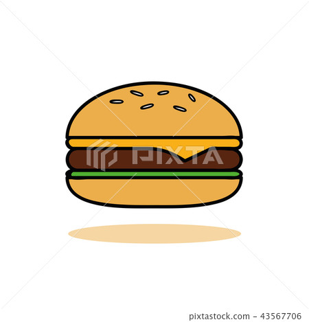 hamburger fast food icon symbol 43567706
