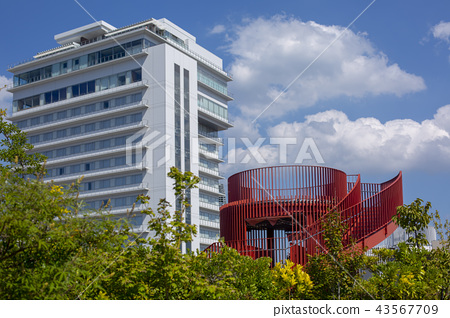 Oita Station Rooftop Oita Station Building Stock Photo