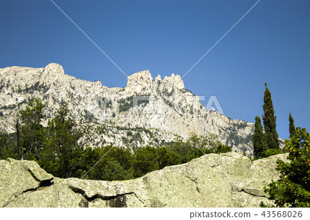 Mount Ai-Petri against the blue sky, Crimea. 43568026