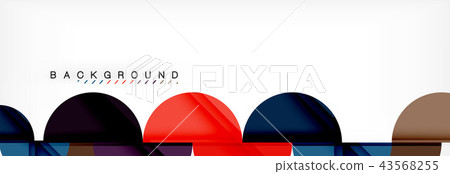 Semi circle abstract background, modern geometric pattern design. Business or technology 43568255
