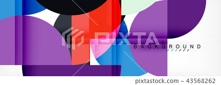 Circle modern geometrical abstract background illustration 43568262