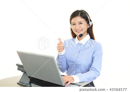 A smiling operator A smiling operator 43568577