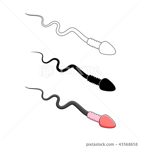 cartoon spermatozoid set vector design isolated  43568658