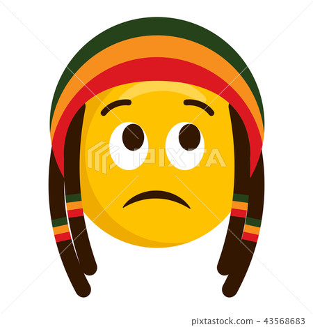 Thinking emoji with a reggae hat - Stock Illustration [43568683] - PIXTA