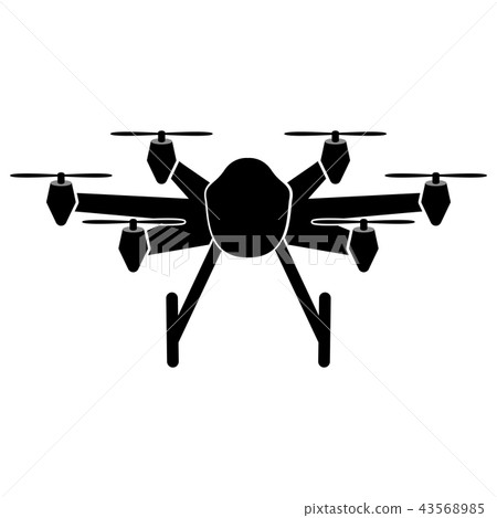 Drone toy silhouette icon Drone toy silhouette icon 43568985
