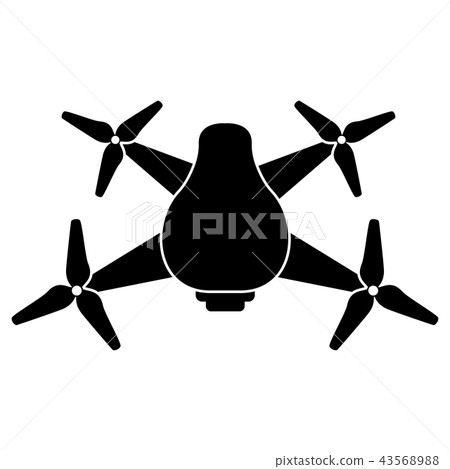 Drone toy silhouette icon Drone toy silhouette icon 43568988