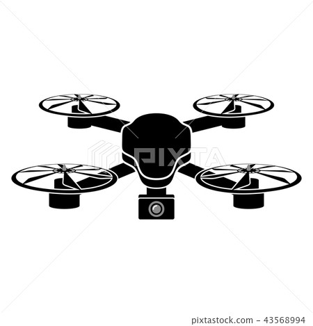 Drone toy silhouette icon Drone toy silhouette icon 43568994
