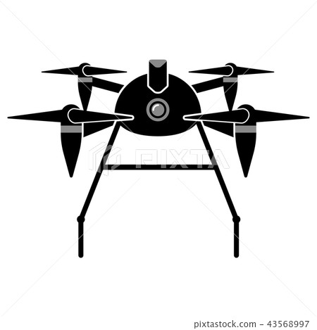 Drone toy silhouette icon Drone toy silhouette icon 43568997