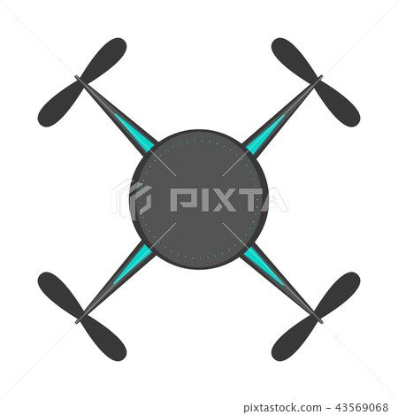 Isolated drone toy icon Isolated drone toy icon 43569068