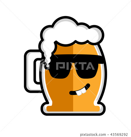 Happy beer cartoon character Happy beer cartoon character 43569292