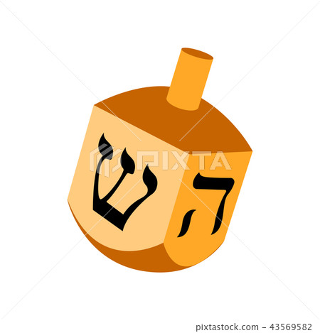 Jewish dreidel icon Jewish dreidel icon 43569582