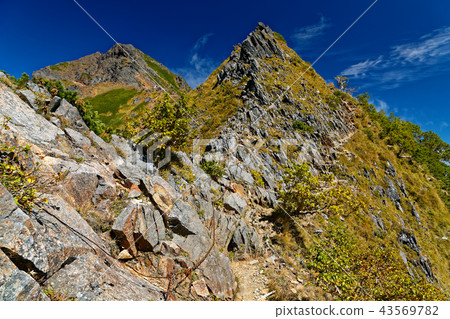 A chain site for climbing from Yatsugatake Mountain Peak / Killet to Akadake A chain site for climbing from Yatsugatake Mountain Peak / Killet to Akadake 43569782