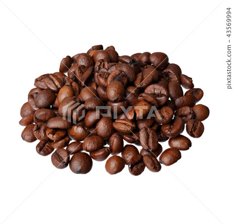 Almond coffee. Gourmet coffee on white babackground. High resolution photo. 43569994