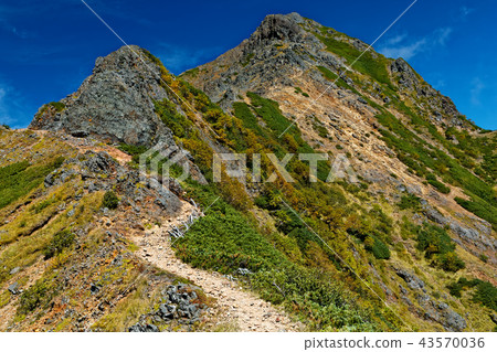 Yatsugatake mountain range, mountain trail from Kiretto to Akadake and Ryuzu peak 43570036