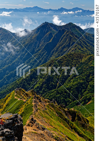 Gongendake和南阿爾卑斯山從攀登到Yatsugatake山脈，Akadake看到 43570167